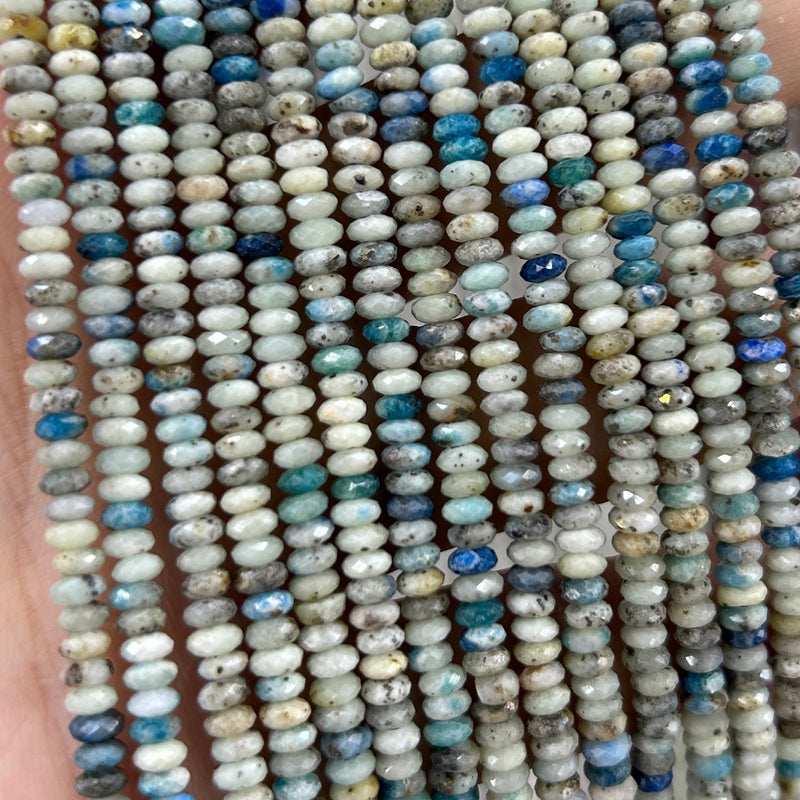 Hauynite Rondelle Faceted Beads 15''