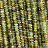 Green Garnet Rondelle Faceted Beads 15''