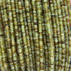 Green Garnet Rondelle Faceted Beads 15''