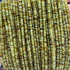 Green Garnet Rondelle Faceted Beads 15''