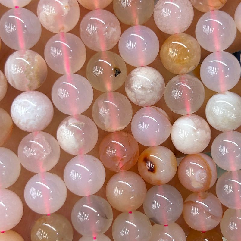 Blossom Agate Beads 6mm 8mm 10mm 15''