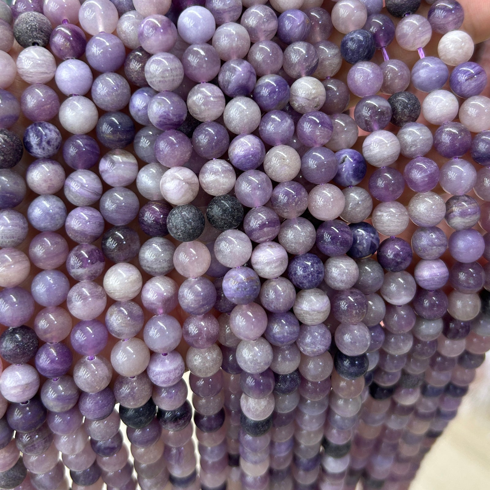 Purple Fluorite Beads 8mm 10mm 15''