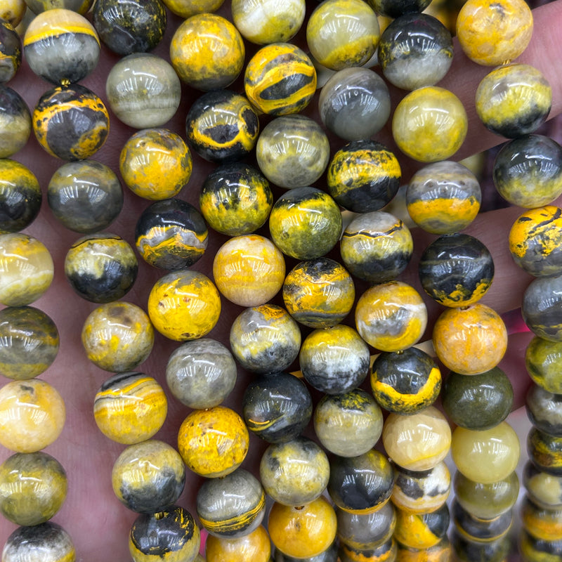 Bumblebee Jasper Beads 6mm 8mm 10mm 15''