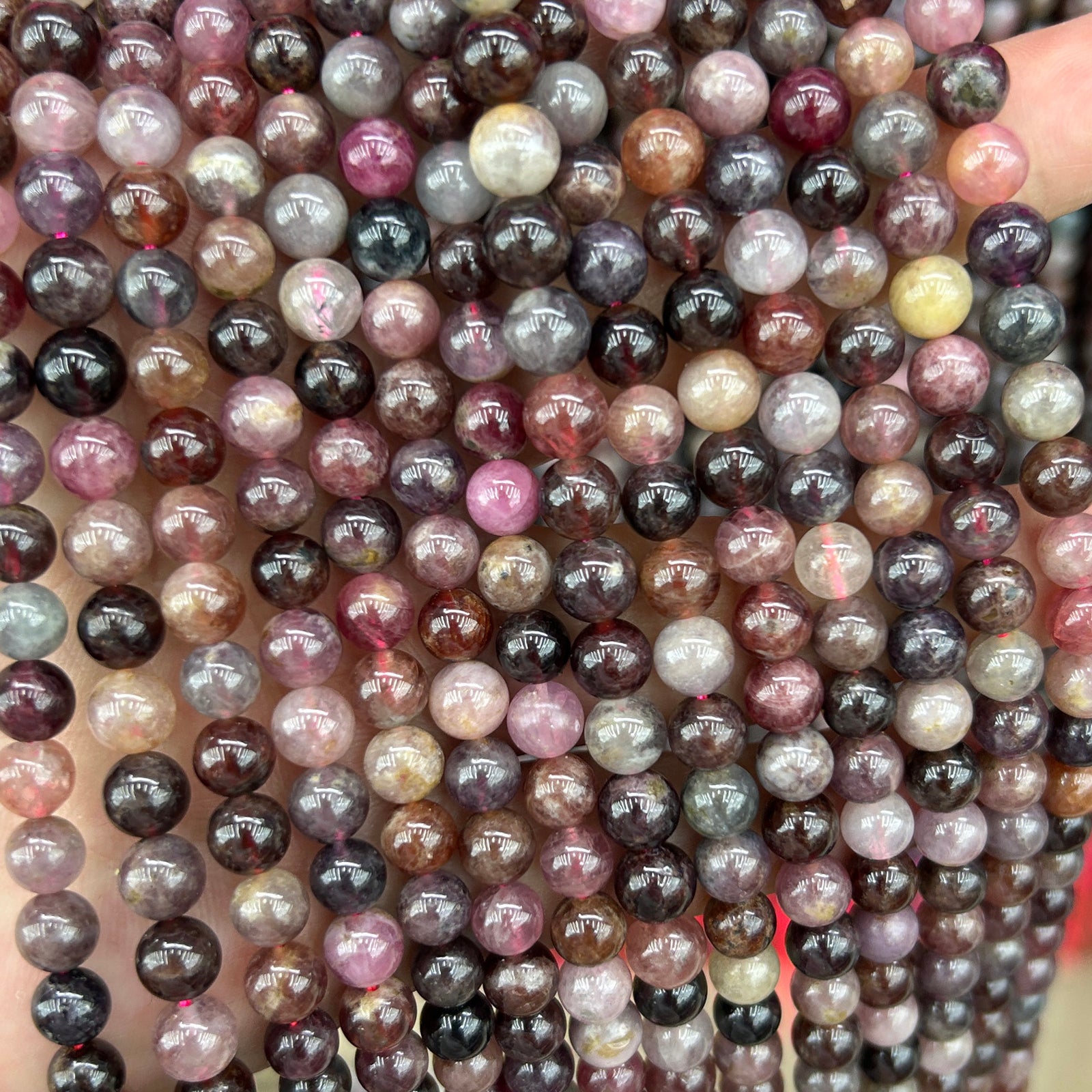 Rainbow Spinel Beads 4mm 6mm 15''
