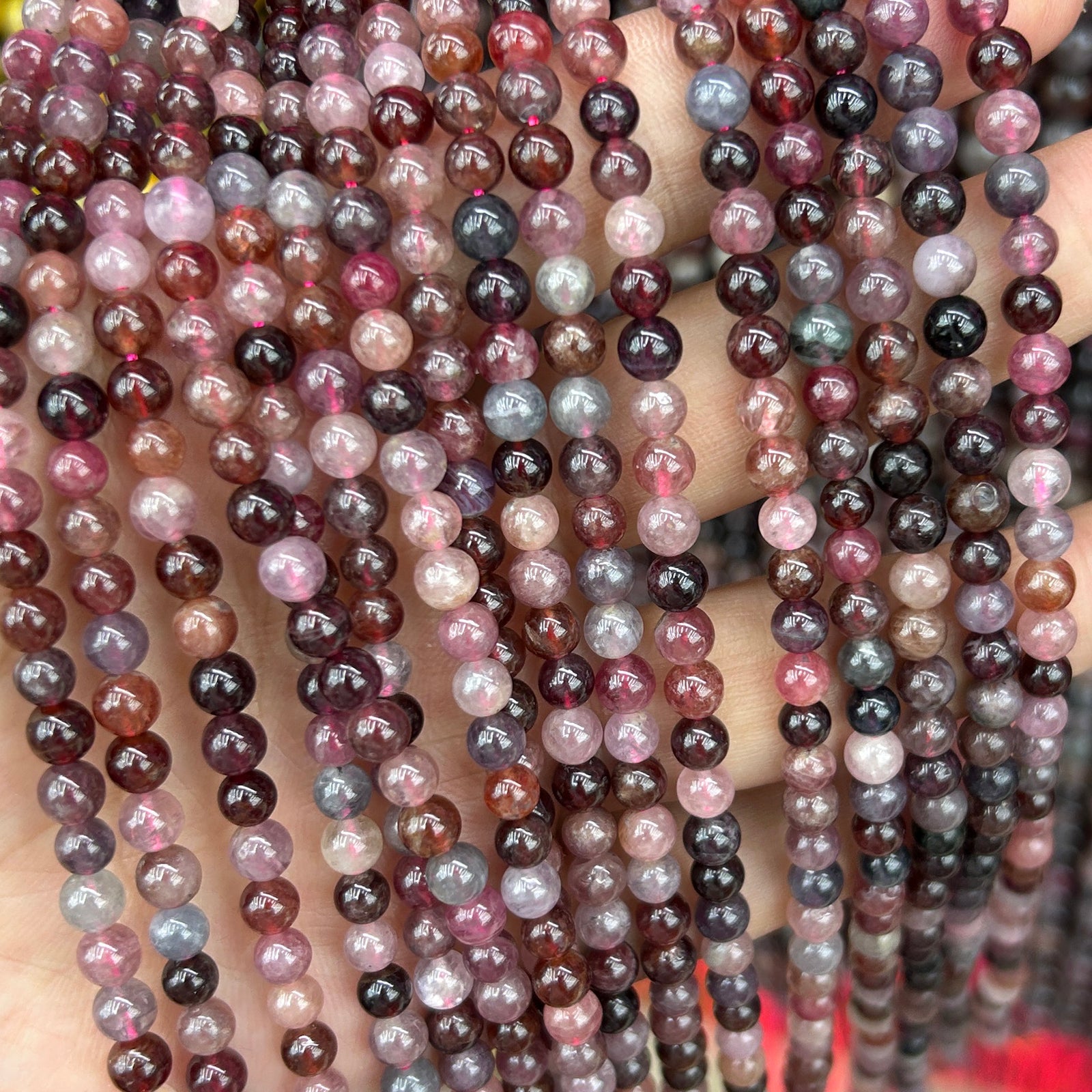 Rainbow Spinel Beads 4mm 6mm 15''