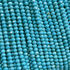 Blue Turquoise Rondelle Faceted Beads 15''