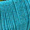 Blue Turquoise Rondelle Faceted Beads 15''