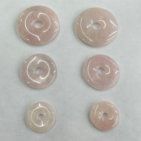 Rose Quartz Donut 30mm 40mm 50mm 1pc