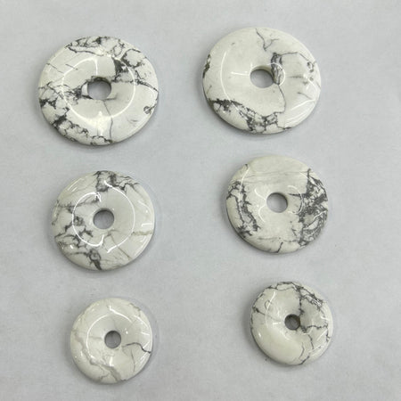 Howlite Donut Beads 30mm 40mm 50mm 1pc