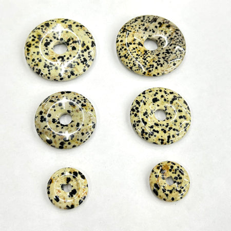 Dalmatian Jasper Donut Beads 30mm 40mm 50mm 1pc