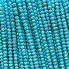 Blue Turquoise Rondelle Faceted Beads 15''