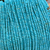 Blue Turquoise Rondelle Faceted Beads 15''