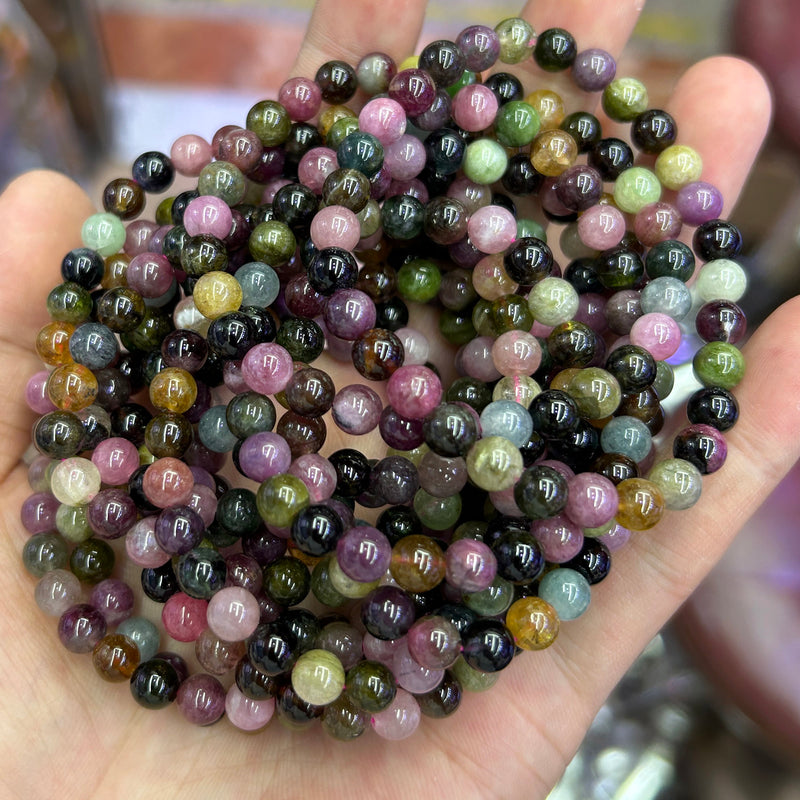 Rainbow Tourmaline Bracelets 6mm 7''