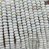 White Magnesite Rondelle Beads 15''