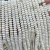 White Magnesite Rondelle Beads 15''