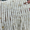 White Magnesite Rondelle Beads 15''