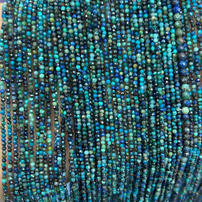 Chrysocolla Faceted Beads 2mm 3mm 4mm 15''