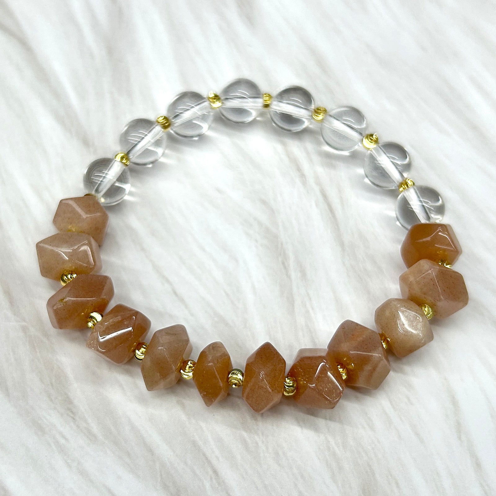 Mix Sunstone Crystal Bracelet 7.5''