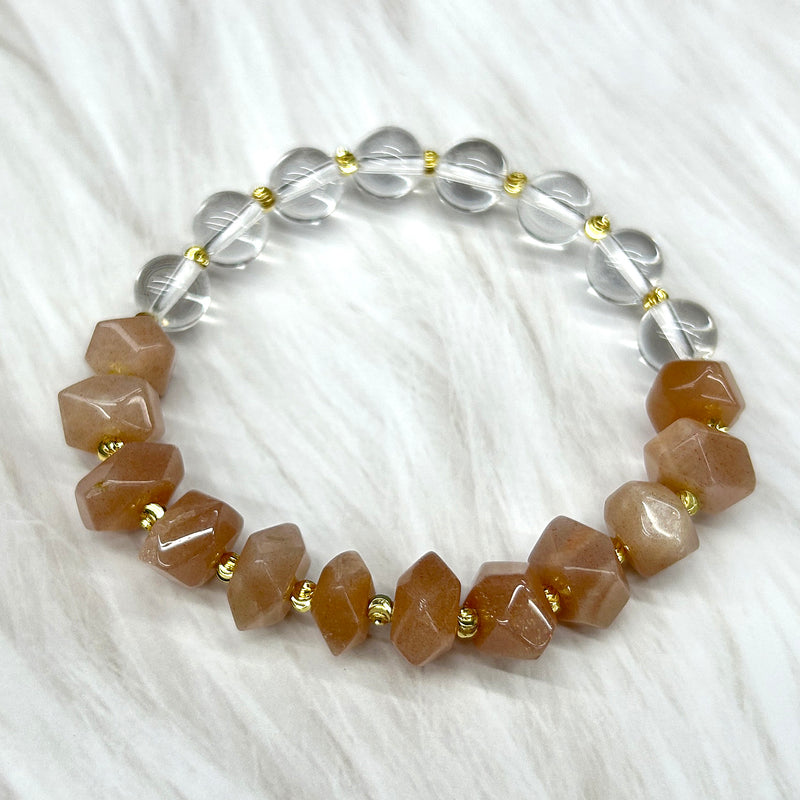 Mix Sunstone Crystal Bracelet 7.5''