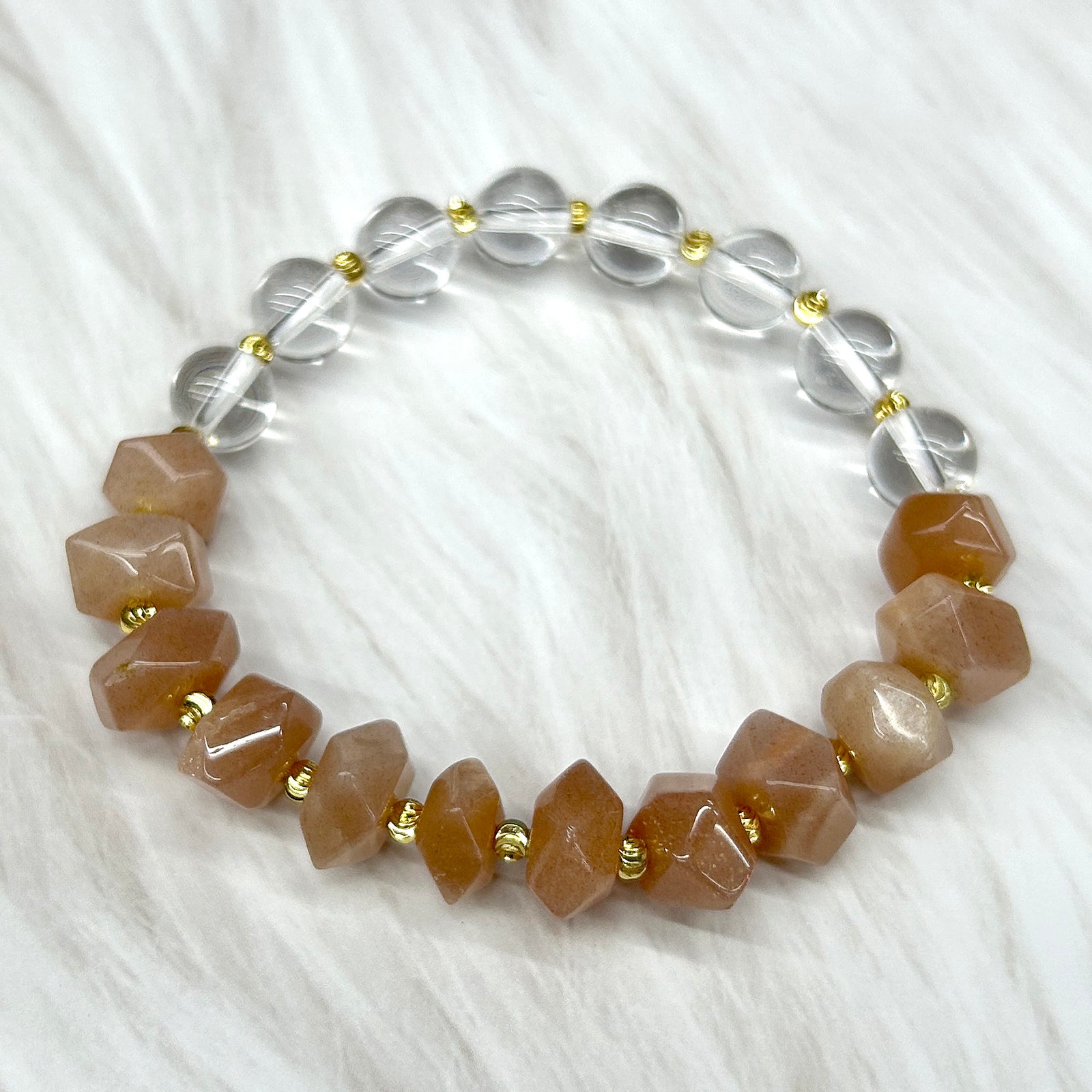 Mix Sunstone Crystal Bracelet 7.5''