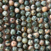 Green Blossom Agate Beads 6mm 8mm 10mm 15''