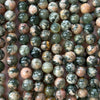 Green Blossom Agate Beads 6mm 8mm 10mm 15''