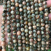 Green Blossom Agate Beads 6mm 8mm 10mm 15''