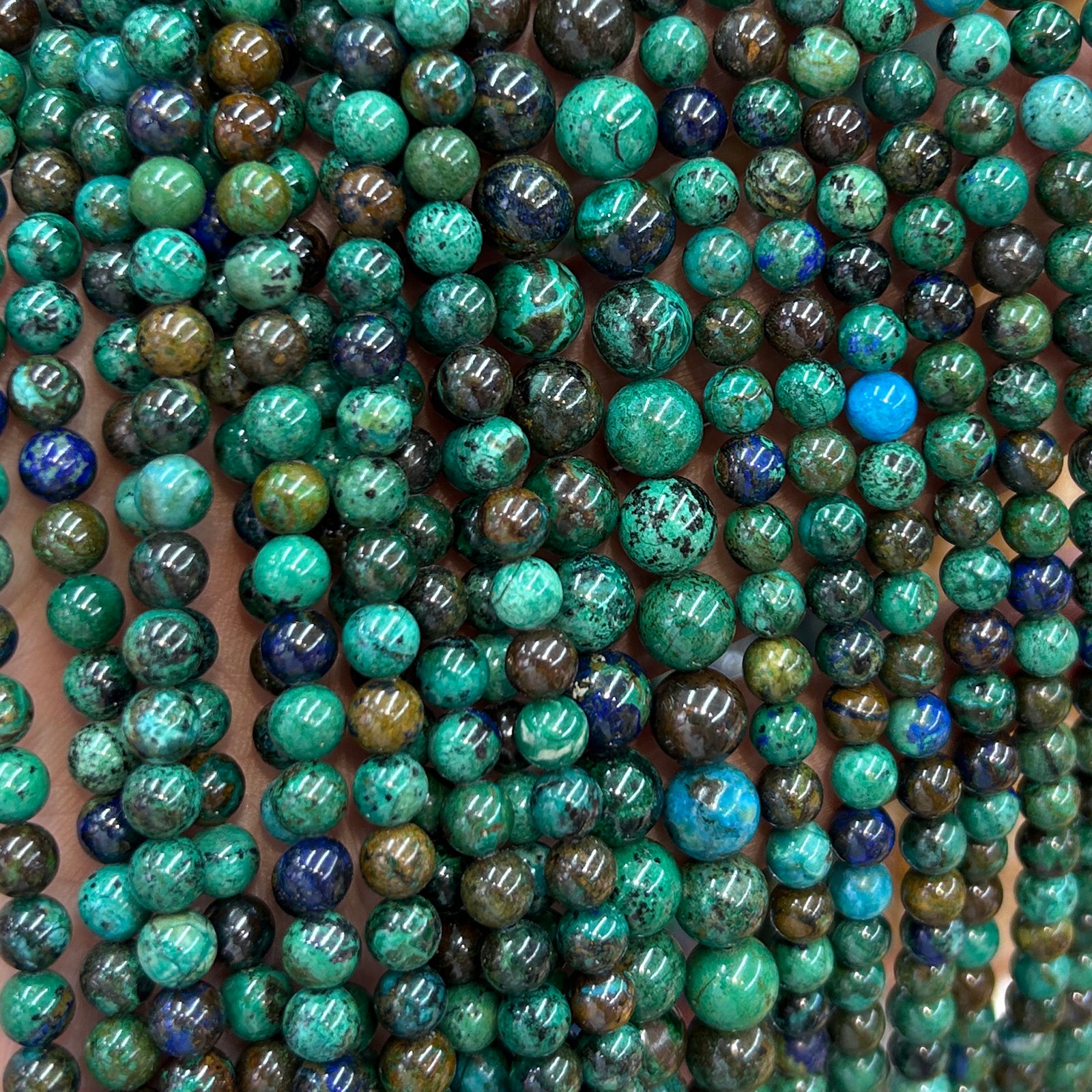 Green Azurite Beads 6mm 8mm 10mm 15''