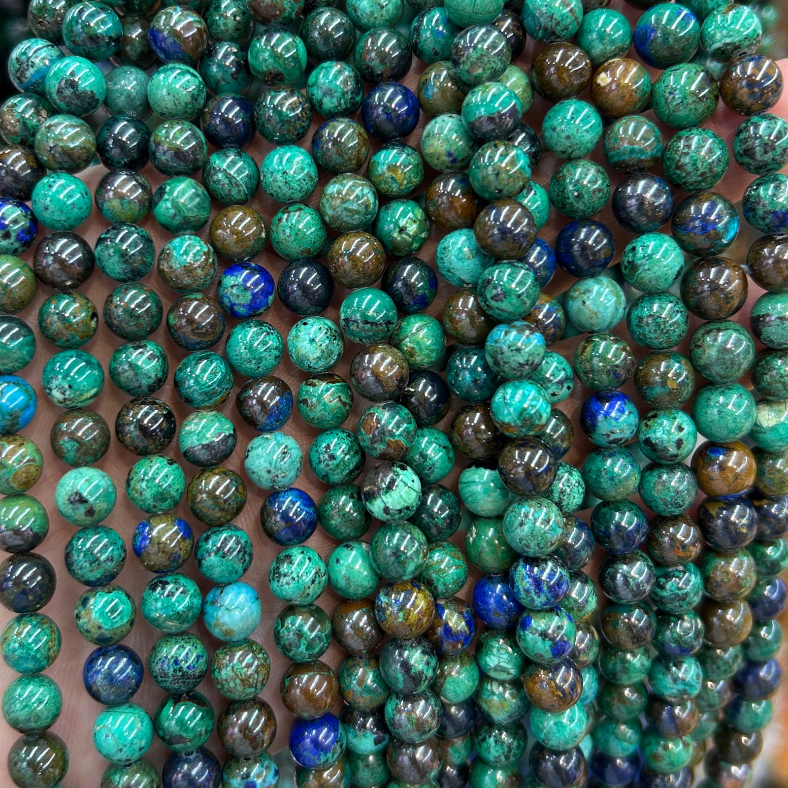 Green Azurite Beads 6mm 8mm 10mm 15''