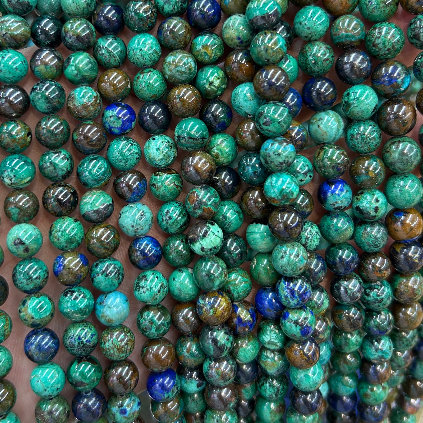 Green Azurite Beads 6mm 8mm 10mm 15''