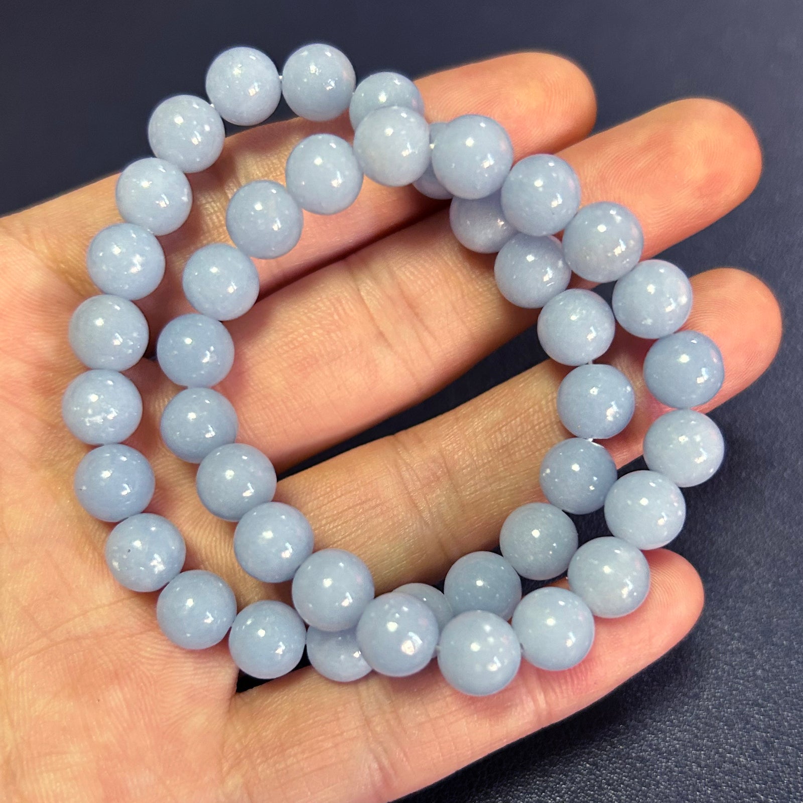 Bracelet Angélite Bleue 8''