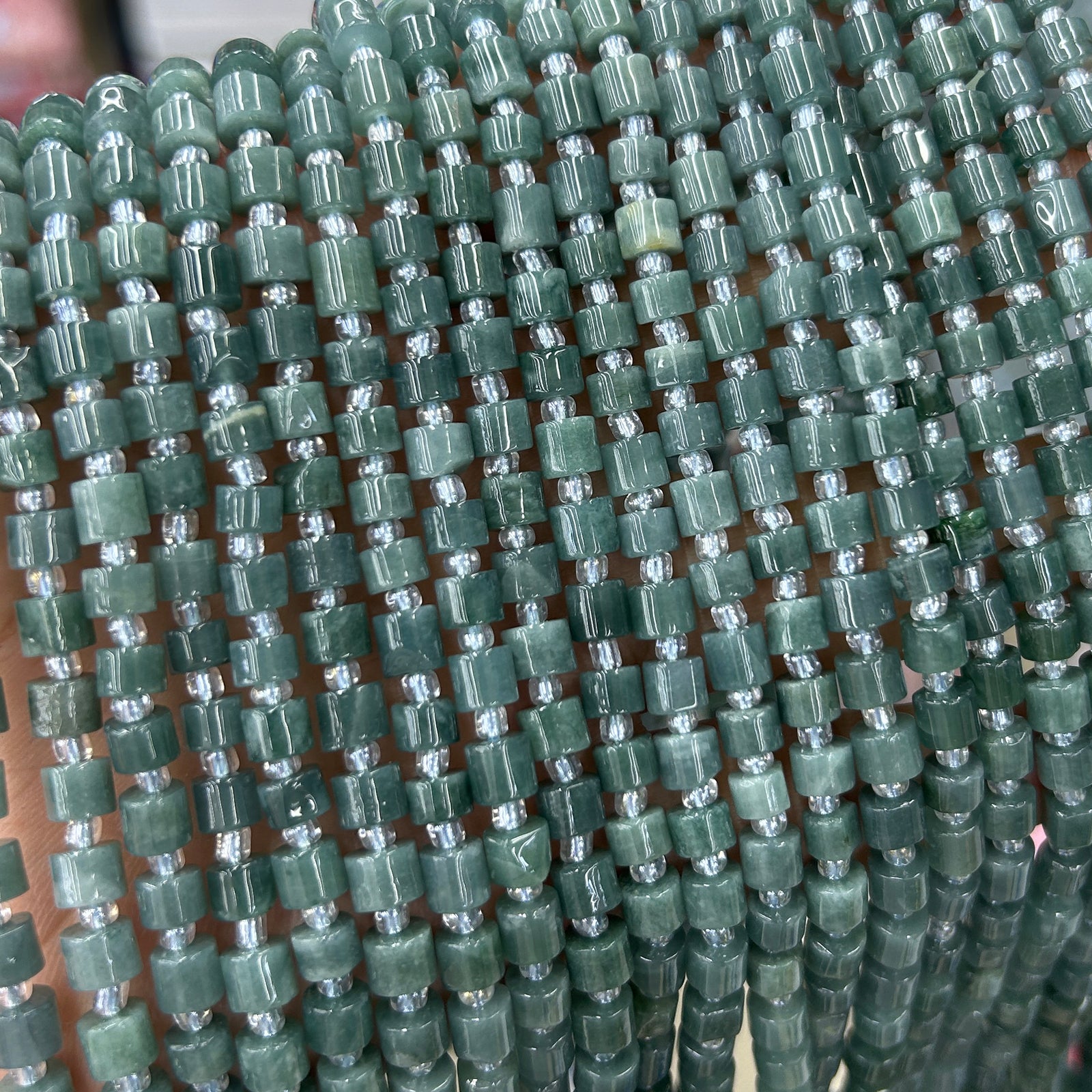 Blå turkise stenperler 4 mm 6 mm 8 mm 10 mm 12 mm 15''