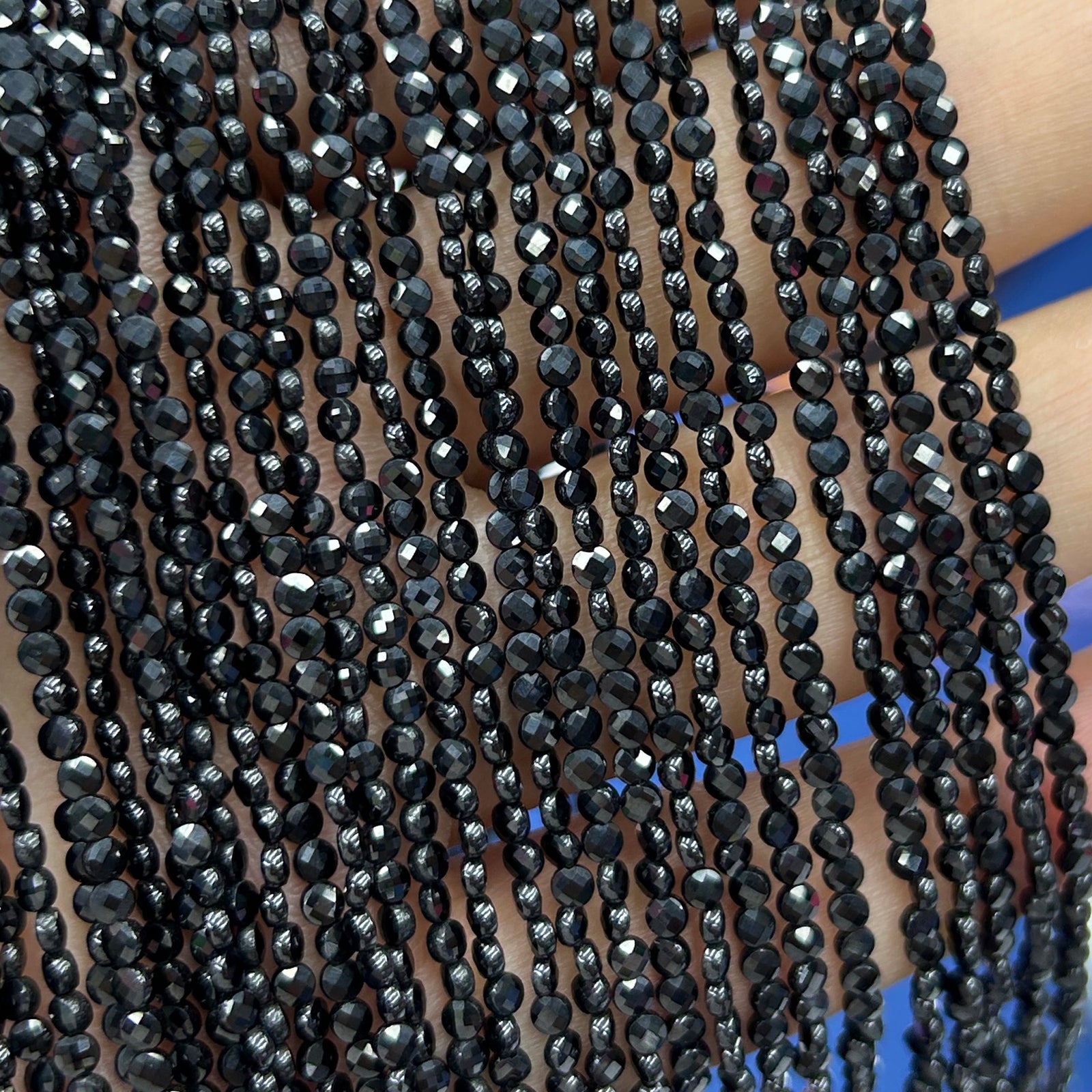 Spinel Coin Faceted Beads 2.5mm 15''