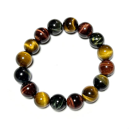 Mix Color Tiger Eye Stone Bracelet  8''