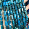 Apatite Tube Faceted Beads 10x14mm 15''