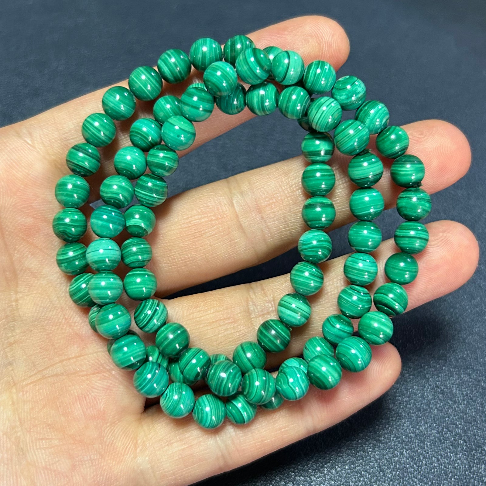 Genuine Malachite Bracelet 7''