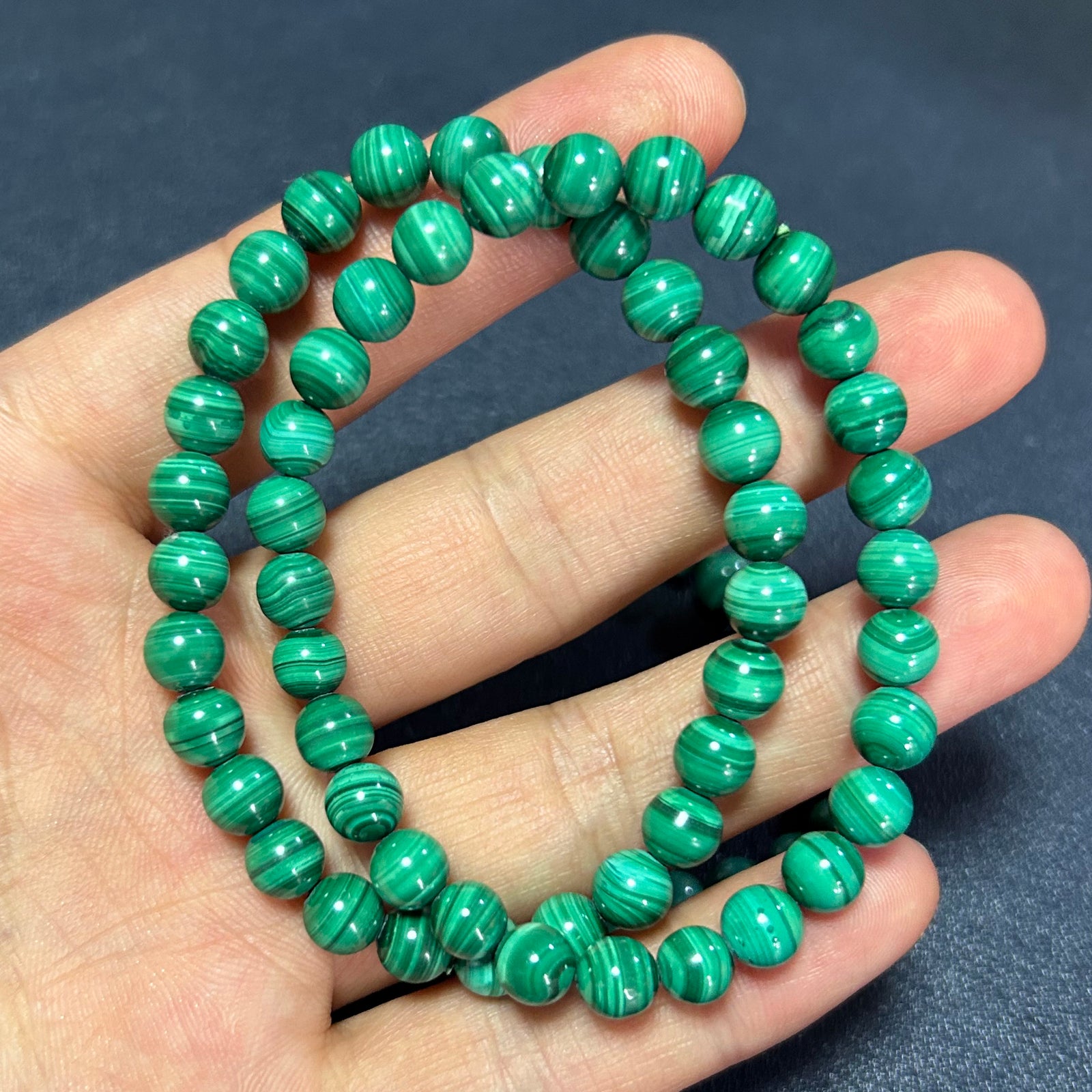 Genuine Malachite Bracelet 7''
