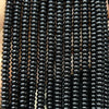 Perles rondes en onyx noir mat, pierres précieuses naturelles, 2 x 4 mm, 38 cm