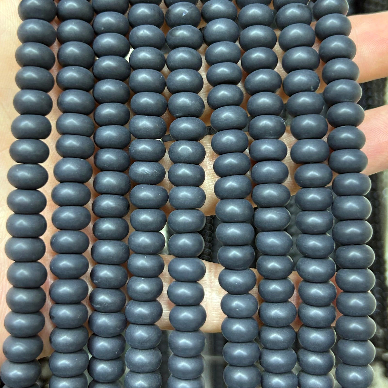 Perles rondes en onyx noir mat, pierres précieuses naturelles, 2 x 4 mm, 38 cm