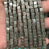 Pyrit kubeperler 3mm 4mm 6mm 8mm 10mm 15''