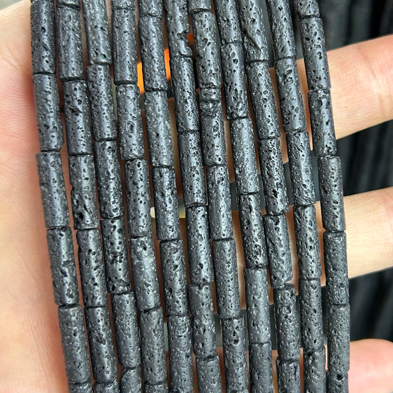 Lava Tube Beads 4x13mm 15''