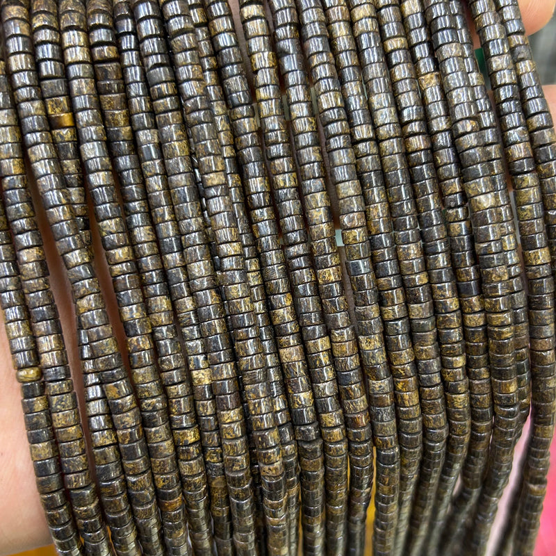 Perles rondelles en bronzite 2x4 mm 15''
