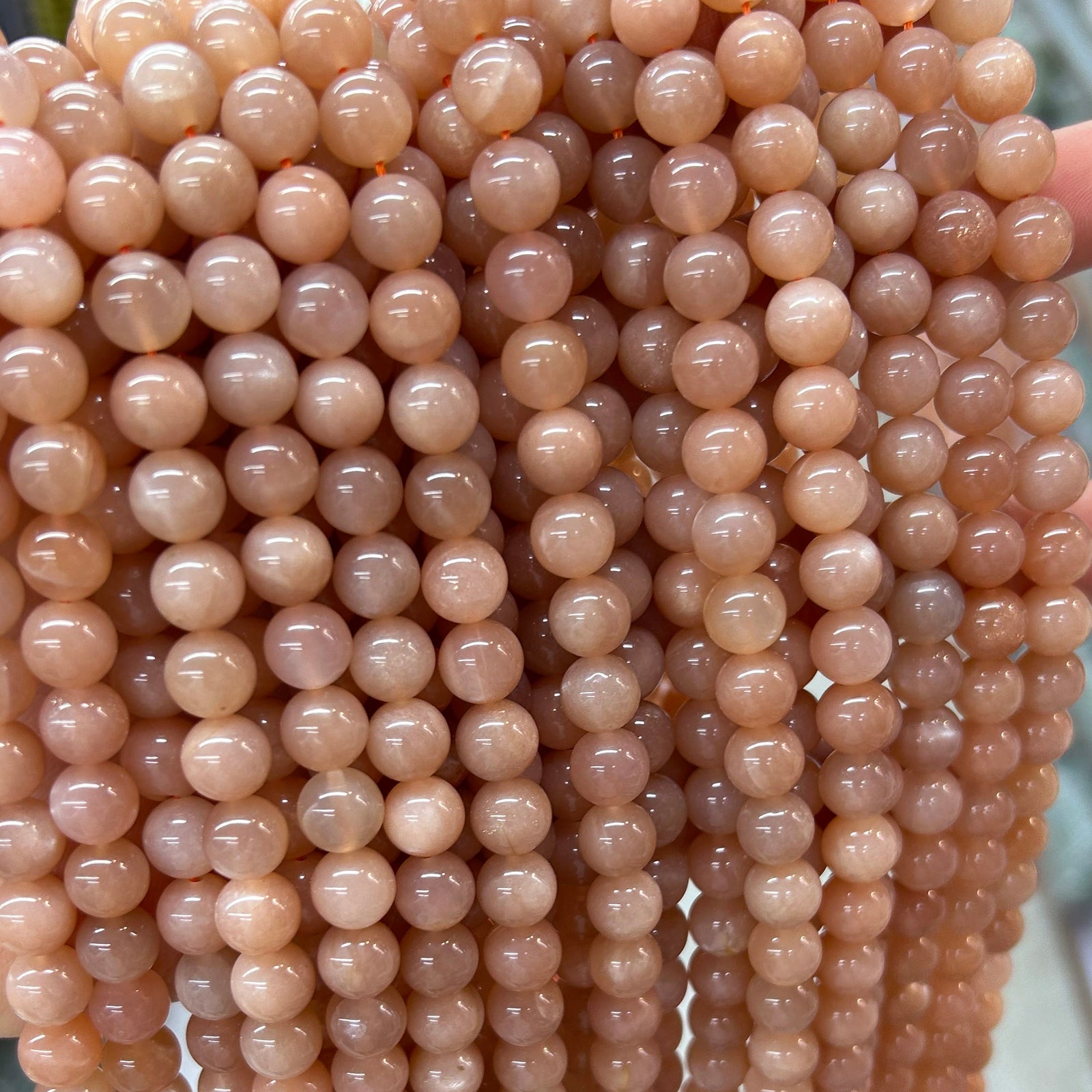 A Sunstone Beads 6mm 8mm 10mm 15''