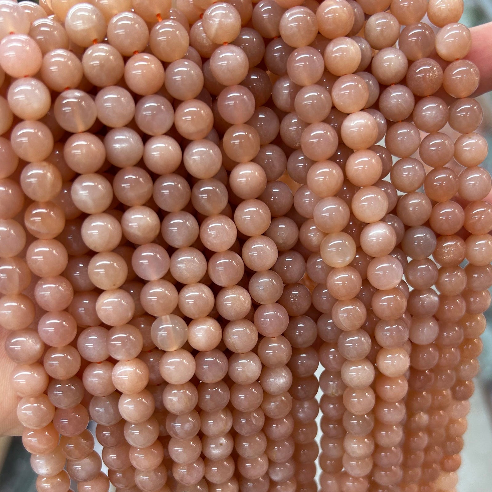 A Sunstone Beads 6mm 8mm 10mm 15''