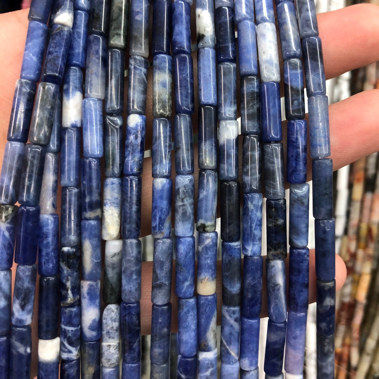 Yellow Tiger Eye Tube Beads Naturlige ædelstensperler 4x13mm