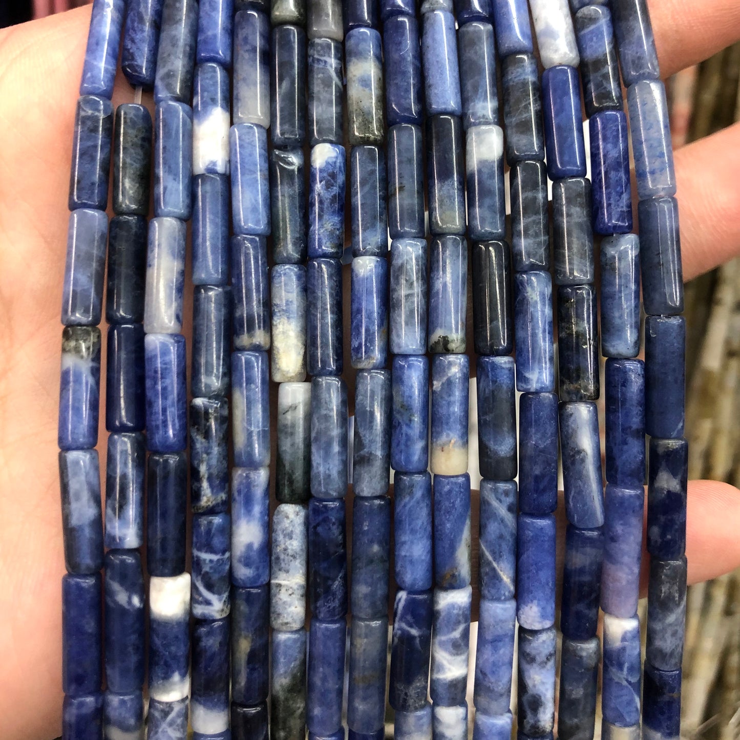 Yellow Tiger Eye Tube Beads Naturlige ædelstensperler 4x13mm