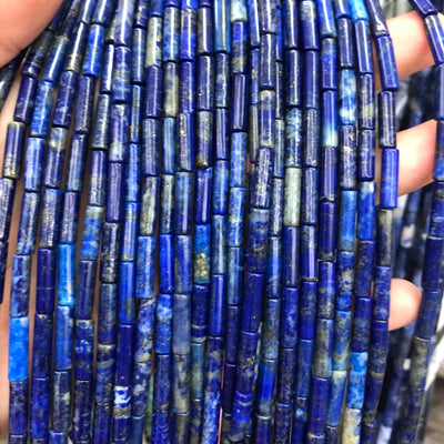 Lapis Lazuli Tube Beads 4x13mm