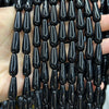 Sort onyx dråbe facetterede perler Naturlige ædelstensperler 6x9 mm 8x12 mm, 8x25 mm 10x30 mm