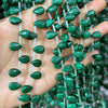 Genuine Malachite Teardrop Beads 15''