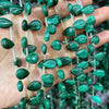 Genuine Malachite Teardrop Beads 15''